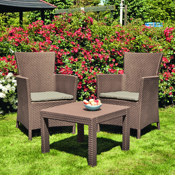 Комплект мебели из искусственного ротанга Rosario balcony set, коричневый [258839]