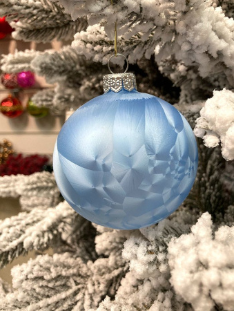 Шар елочный стекл. "Глянцевый" 8 см, [G-77]