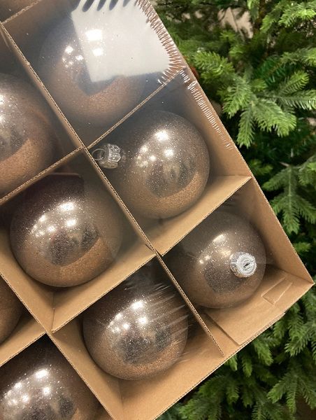 Шар елочный стекл. 8 см, [113s]