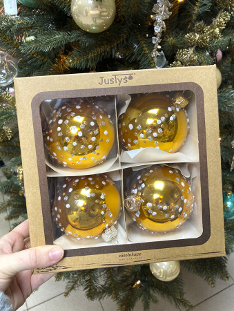 Набор шаров пластик. декор №8 разные цвета, 6см / 8см / 10см Шар пластиковый декорированный