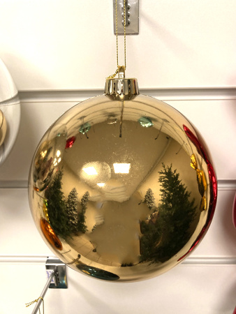 Шары пластиковые, глянец золотистый беж