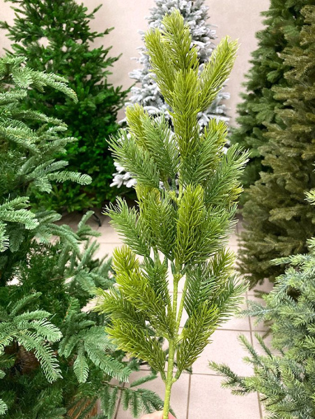 Украшение елочное "Ветка еловая литая большая" 64см [BRS-H201631A]