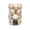 Набор шаров елочных стекл. Жемчужная Нежность 8см, 16шт [140792]