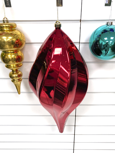 Украшение елочное "Сосулька" 60см красный [HL202504]