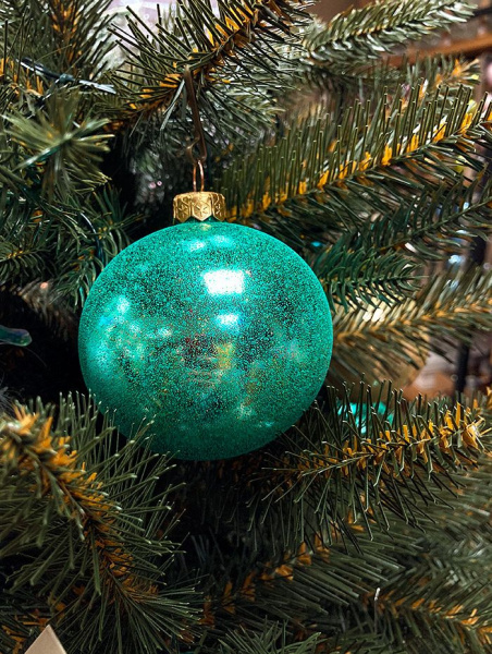 Шар елочный стекл. 8 см, [215s]