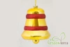 Украшение для больших ёлок "Объёмный колокольчик глянцевый" 15см, разные цвета