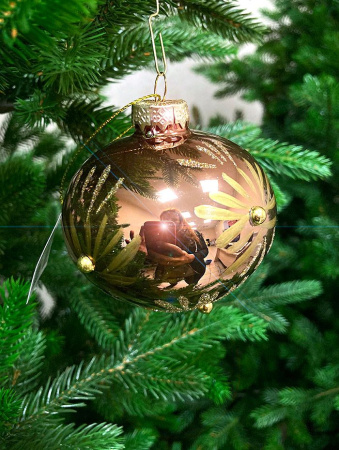 Шар елочный стекл. [0318-1]