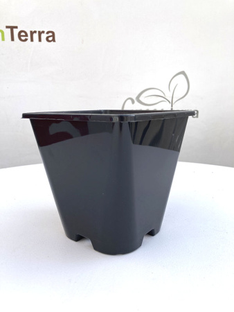Горшок для рассады квадратный литой 1.5 л, 13*13*13 см, круглое дно