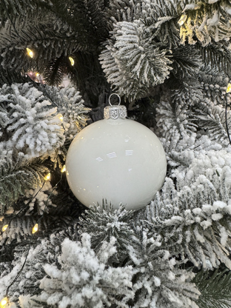 Шар елочный стекл. 8 см, [G-133]