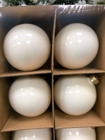 Шар елочный стекл. "Глянцевый" 8 см, [153]