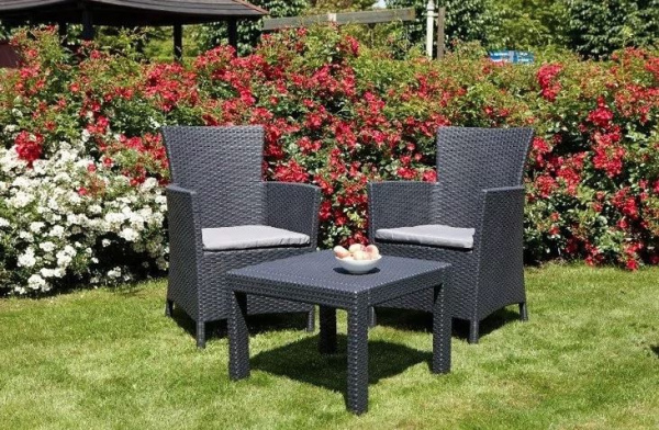 Комплект мебели из искусственного ротанга Rosario balcony set, графит [216777]