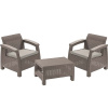 Комплект мебели из искусственного ротанга Corfu Weekend Set, капучино [227630]