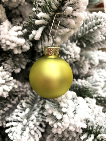 Набор стекл. шаров 3.5 см оливковый mix, 16 шт [010726]