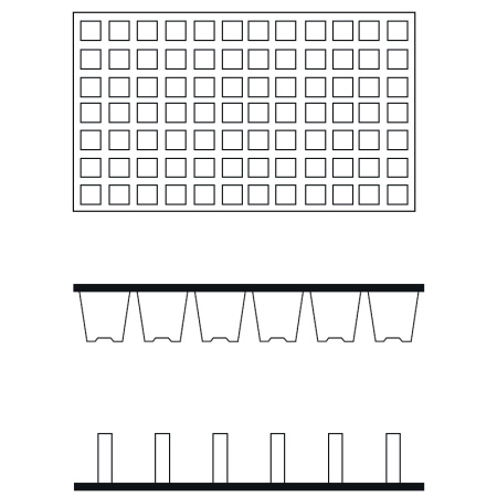 Кассета для рассады, 84 ячейки (38мл)
