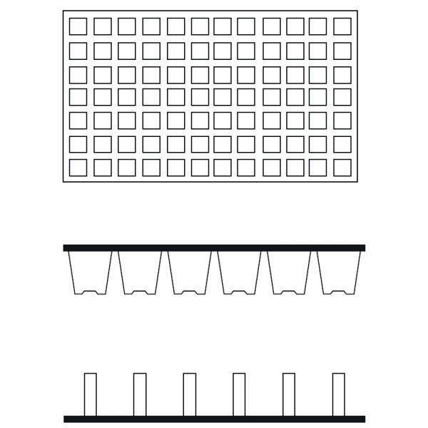Кассета для рассады, 84 ячейки (38мл)