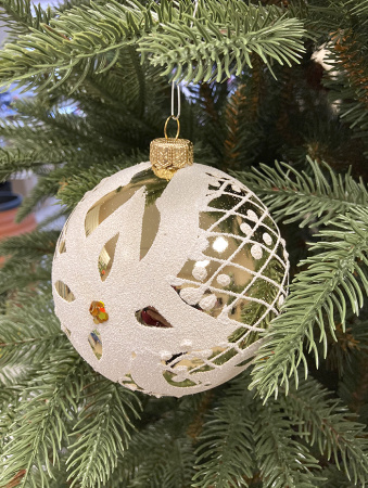 Набор шаров пластик. декор №7 разные цвета, 6см /  8см / 10см Шар пластиковый декорированный