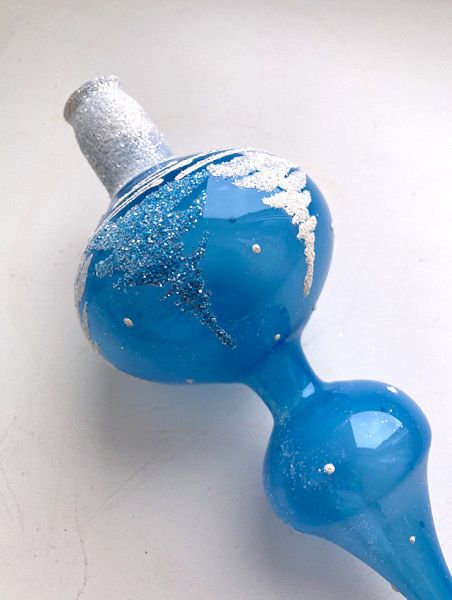 Стеклянная верхушка "Новогодняя ёлочка" Верхушка стеклянная на елку, декорированная "Новогодняя ёлочка"