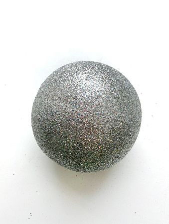 Шары пластиковые, парча серебро
