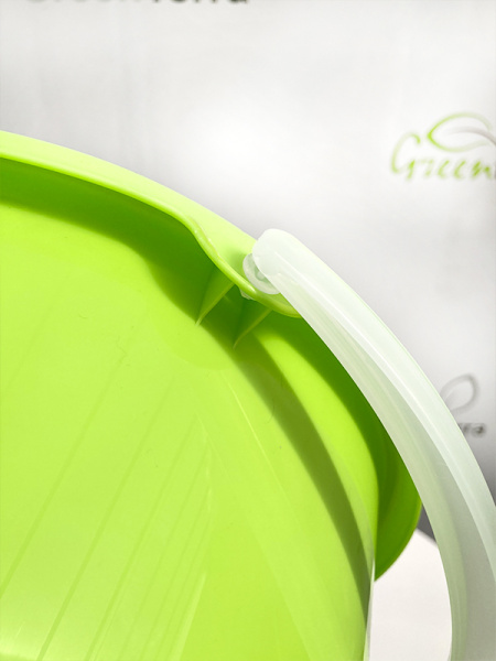 Ведро пластиковое с ручкой 10л, салатовое