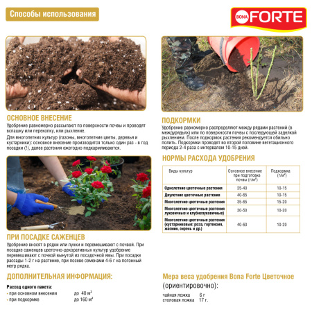 Удобрение минеральное Bona Forte "Цветочное" (весна-лето) 2.5кг