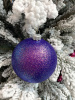 Шары пластиковые, парча фиолетовый хамелеон
