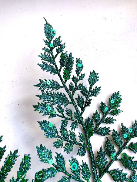 Украшение елочное "Ветка папоротника зелёная" 70см