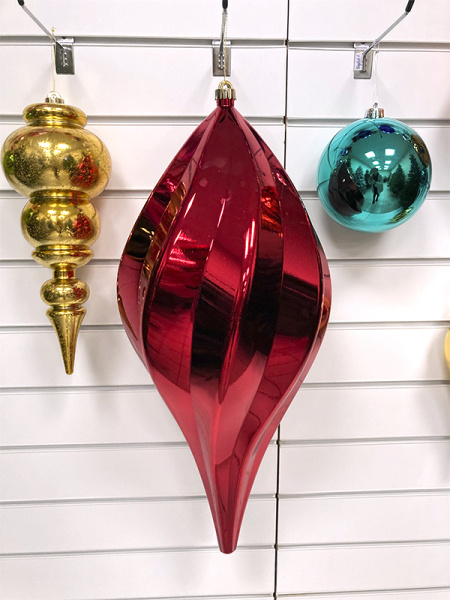 Украшение елочное "Сосулька" 60см красный [HL202504]