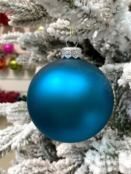 Шар елочный стекл. 8 см, [G-92]