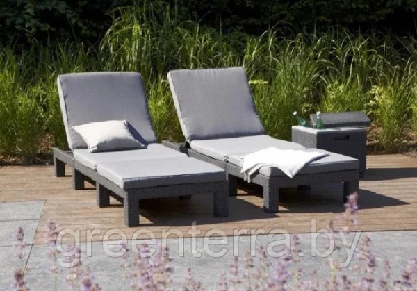 Лежак из искусственного ротанга KETER DAYTONA, графит [252223]