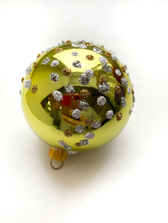 Набор шаров пластик. декор №8 разные цвета, 6см / 8см / 10см Шар пластиковый декорированный