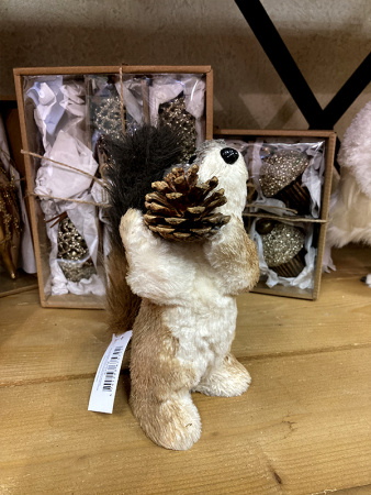 Украшение елочное Белка 13x15x19см [67579]