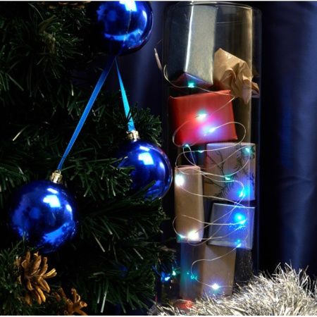 Светодиодная гирлянда Роса Feron CL588 20LED белый, 2м IP20, от батареек [51440]