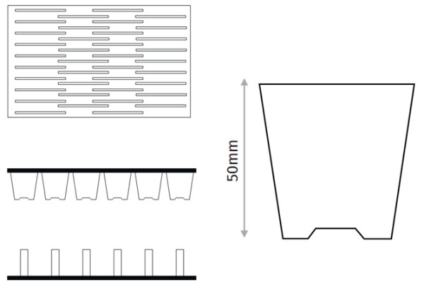 Поддон под кассету для рассады 5см