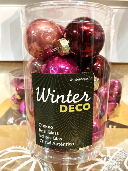 Набор стекл. шаров 3.5 см Magic Garden, 16 шт [013457/1001428]