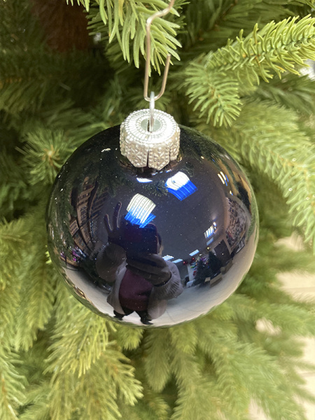 Шар елочный стекл. 8 см, [G-47]