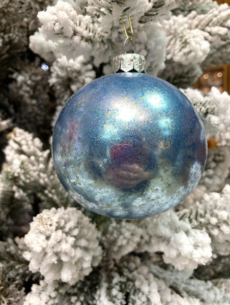 Шар елочный стекл. 8 см, [125]
