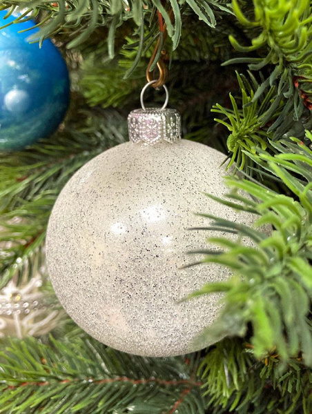 Шар елочный стекл. 8 см, [114s]