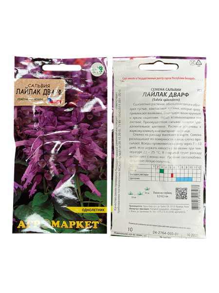 сальвия Лайлак Дварф, 10 шт