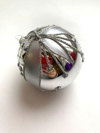 Набор шаров пластик. декор №6 разные цвета, 6см / 8см / 10см Шар пластиковый декорированный