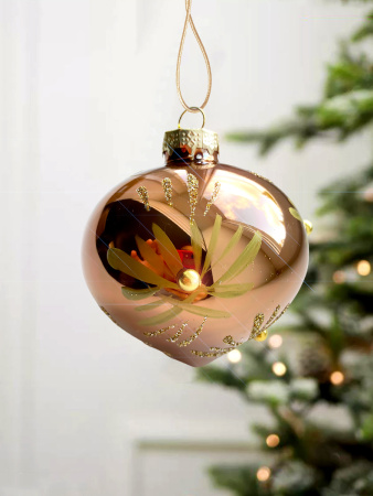 Шар елочный стекл. [0318-1]