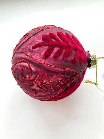 Шар елочный стекл. [5949-4]