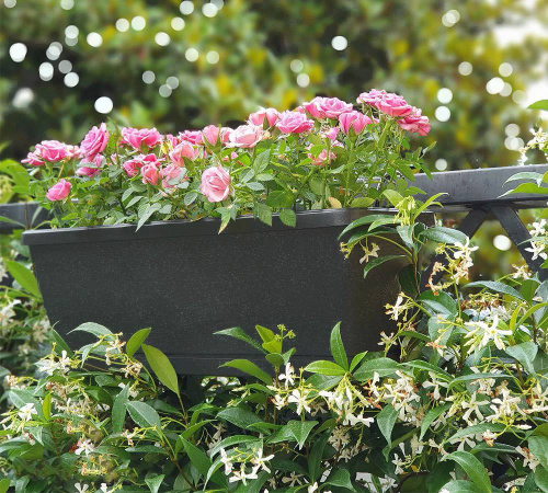 Ящики балконные для цветов, (графитовые)