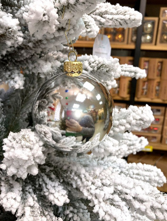 Шары пластиковые, серебро глянец Шары пластиковые, глянец серебро