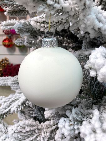 Шар елочный стекл. "Глянцевый" 8 см, [G-97]