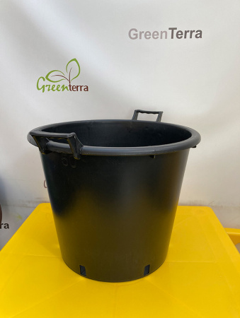 Контейнер круглый под саженцы с ручками 50л, ø 50см, высота 41см