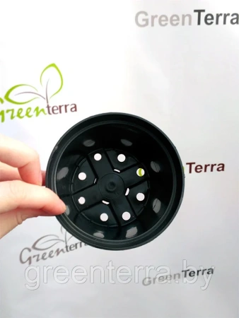 Горшок для рассады круглый литой 0.4л, ø10см, высота 7.5см.