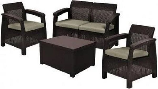 Комплект мебели Keter Corfu BOX Set, коричневый [223172]