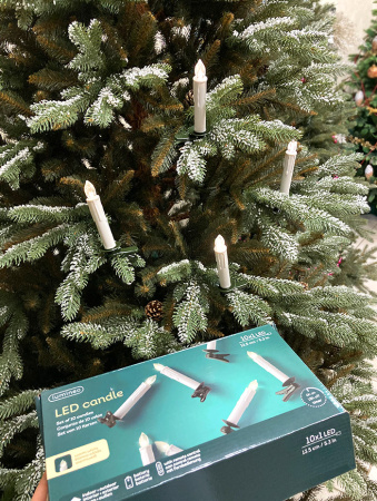 Светодиодная гирлянда Свечи беспроводные 10шт., таймер, IP-44 [494522]