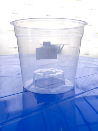 Горшок для орхидеи "№2" 1.4л,  ø15см, высота 12.5см, прозрачный