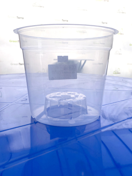 Горшок для орхидеи "№2" 1.4л,  ø15см, высота 12.5см, прозрачный